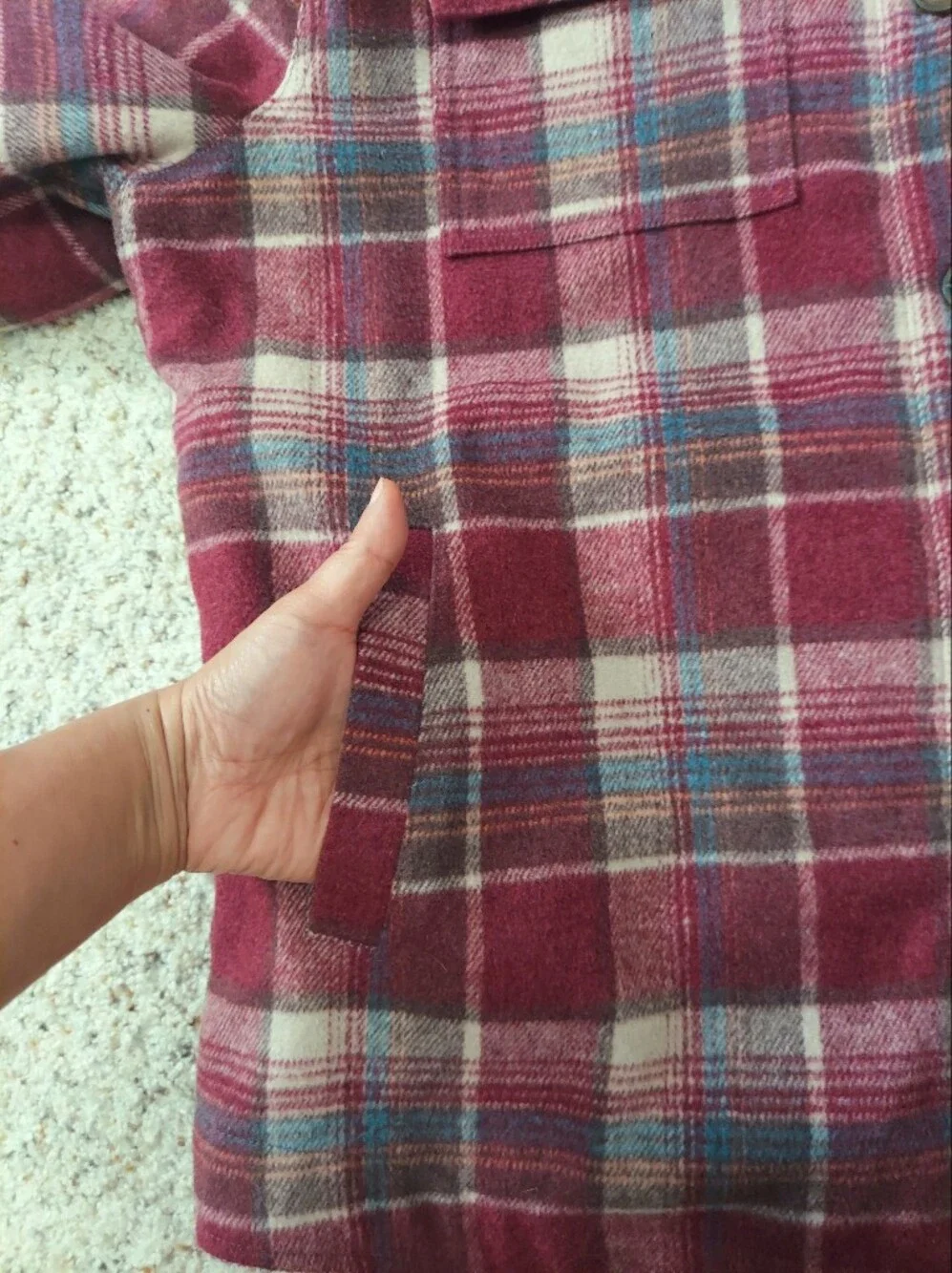 Sundance Wool Blend Quilted Lined Purple Plaid Flannel Shacket Woman M Cabincore